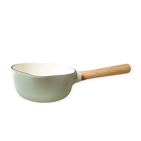 BergHOFF Ron 7" Saucepan 1.8Qt., Green, Enameled Cast Iron, Wood Handle